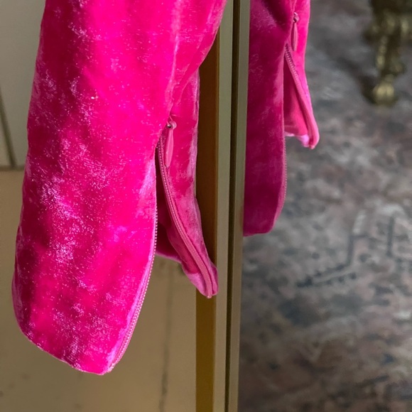 Ronny Kobo Pink Velvet Ryan Mini Party Dress Barbiecore - Picture 7 of 12